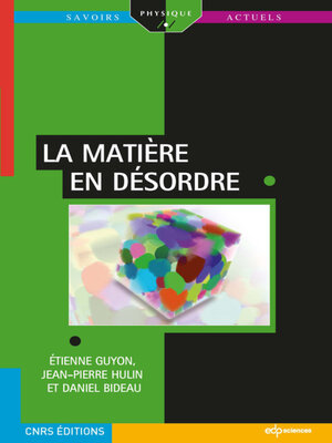 cover image of La matière en désordre